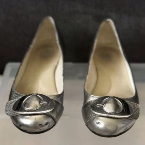 Dr. Scholl's Silver flat, 7 1/2